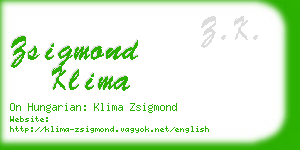 zsigmond klima business card